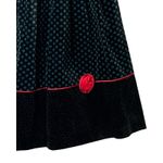 Susan Bristol Vintage Brushed Velvet Midi Skirt Womens 26" Waist Susan Brisol Green Black Zip Photo 4