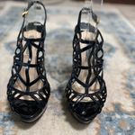 Prada Black Patent Leather Caged Platform Sandals Size 38.5/7.5 Photo 6