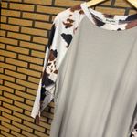 Prissy Jane Cow Print Raglan Tee‎ Size XL Gray Photo 2