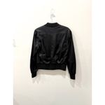 T Tahari NWT  Faux Leather Full Zip Cropped Bomber Jacket Black Women's Medium Photo 2