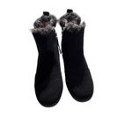 Khombu  Ashlyn FAUX FUR Trimmed WATERPROOF WINTER Ankle BOOTS 10M, Black Womens Photo 2