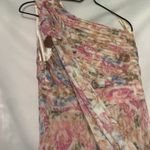 Alex Marie WO SIZE 16P ONE SHOULDER DRESS PEACHY FLORAL DESIGN LINED PLEATED EUC Photo 6