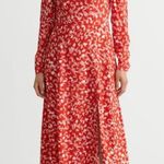 & Other Stories Puff Sleeve Floral Midi Dress Size 12 Photo 1