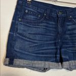 Rag and Bone  Cuffed Dark‎ Denim HIGH RISE SHORTS Size 28 Photo 2