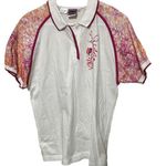 Womens PRINCE Polo shirt Pink & White sz M tennis golf Size M Photo 0
