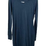 LA Made  Blue Thermal Long Sleeve Dress Size Small New Photo 0