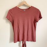 Aerie Red Crewneck Short Sleeves Tie Back Tee US XS Photo 0