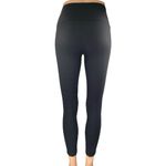 First Division Black White Side Stripe Ribbed Knit Mid Rise Leggings Pants Sz XS Photo 2