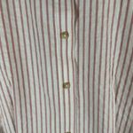 Torrid NWT  Women's 5X Dusty Rose Striped Cotton Crop Button Down Shirt Top‎ Photo 10