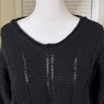 Very J Women's Black Frayed Sweater Photo 1