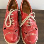Casual Red Leather Women's Loafers sz 41 Photo 1