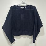 Hugo Boss Boss Hugo Feesa‎ Sweater XS Navy Solid Loose Knit NWT $248 Dolman Crew Photo 0