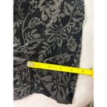 Saylor  Black Velvet Floral Pattern Burnout Shorts Romper. Long Sleeves. Size M Photo 5