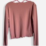 Elodie Pink Tie Front Long Sleeve  Photo 1