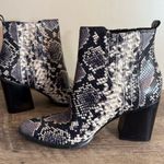 Marc Fisher Mark Fisher Oshay Leather Boots Booties Python Snakeskin Print Sz 11 Block Heel Photo 7