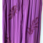 ZARA ~ HIGH-WAIST TROUSERS WITH BEADED EMBROIDERY DARK PURPLE Small Photo 1