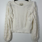 Cleobella Anthropologie Revolve  White Knit Sweater Size XS Cottagecore Photo 0