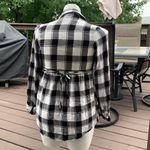 Isabel Target Flannel‎ Plaid Black and White Maternity Tunic size xs Photo 4
