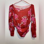 Free People Intimately NWOT Undercover Printed Bodysuit Cherry Combo Top Photo 3