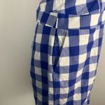 Anthropologie Maeve blue and white checkered halter romper size 12 Photo 1