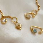 18K Gold Plated Locked Heart Carabiner Necklace Titanium Steal Womens Jewelry Photo 8