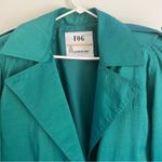 London Fog  Teal Double-Breasted Trench Coat One Size Photo 1