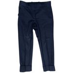 COS Womens Size 34 2 Navy Blue Wool Straight Leg Cuffed Hem Dress Trousers Pants Photo 1