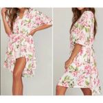 Show Me Your Mumu Brie Pink Floral Short Sleeve Robe O/S Photo 1
