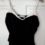 Elodie  Black and White Scrunch Tank Top blouse size XL NWT Photo 0