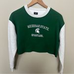 Hype and Vice NWT Michigan State Rookie Sweater Pullover Raglan Fleece Cropped Green Size XS Photo 6