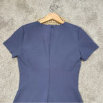 Likely Manhattan Mini Dress Bodycon Shortsleeve Crew Neck in Steel Blue Size 4 Photo 5