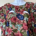 Walter Baker Floral Cutout Bodycon Dress Size 12 Puff Sleeve Ruched Party Photo 4