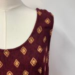 Vintage Rabbit Rabbit‎ Rabbit Rayon Slip Dress Womens M USA Made Maroon Gold Purple Size M Photo 4