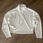 prAna  Shea Half-Zip Soft White Cropped Size Small athletic lounge yoga Photo 8