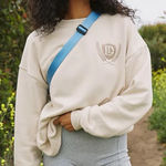 Daughter Lessons Uptown Oversized Crew in Clay Photo 0