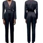 The Kooples Satin Black Jumpsuit Size 3 Small Msrp$465 NWT Photo 4