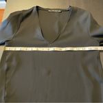 ZARA Basic Collection Black Bow Sleeve Details V Neck Blouse Women’s Size XS Photo 5