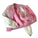NY Yankees MLB Cooperstown Collection GIII Carl Banks pink satin bomber jacket L Size L Photo 4