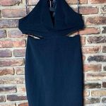 ASOS  Black Sleeveless Cut-Out Keyhole High Neck Midi Dress Women's Size 10 Photo 0