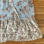 By the River Floral Ruffle Midi Dress Sz L Blue Size L Photo 4