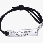 I love you more mother leather Bracelet Black Photo 0