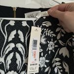 Eliza J  Jacquard Knit Sheath Dress NEW Size 2 Black White Floral Print Fitted Photo 2