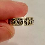 Sterling Silver  Peace Sign Adjustable Toe Ring Photo 2