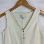 Madewell Texture & Thread Button Front Tank Top Sz Small Cream Knit Photo 5