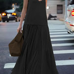 Boho‎ Vacation Long Dress Black Size L Photo 0