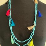 Hand Crafted Beaded Tassel Necklace NOWT Photo 0