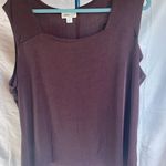 Coldwater Creek  Red Asymmetrical Sleeveless Muscle Tee Photo 5