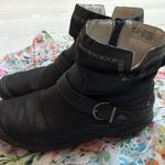 Jbu “Ellie” Black Scrunch Ankle Boots with Buckle, Sz 9 (Wide) Photo 0