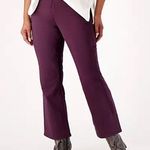 NYDJ  Julia Sateen Relaxed High Rise Flared Jeans In Eggplant, 14R - NWT Photo 0