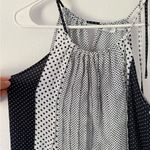 New York And Company  Black and White Polka Dot Tank Top Photo 1